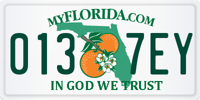 FL license plate 0137EY