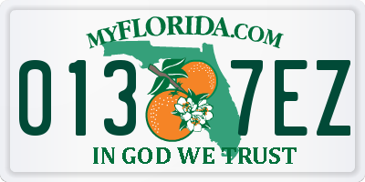 FL license plate 0137EZ