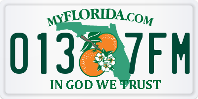 FL license plate 0137FM