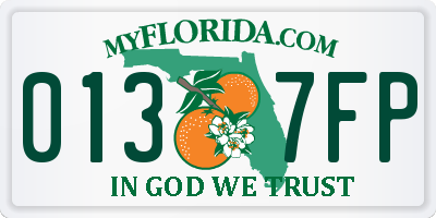 FL license plate 0137FP