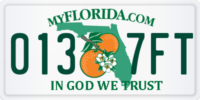 FL license plate 0137FT