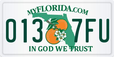 FL license plate 0137FU