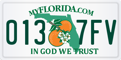 FL license plate 0137FV