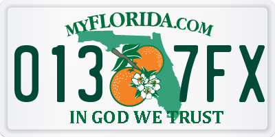 FL license plate 0137FX