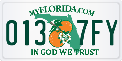 FL license plate 0137FY