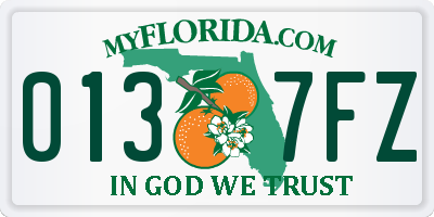 FL license plate 0137FZ