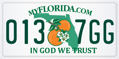 FL license plate 0137GG