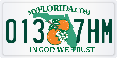 FL license plate 0137HM