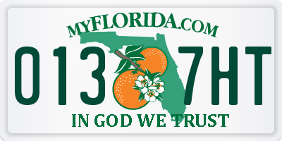 FL license plate 0137HT