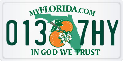 FL license plate 0137HY