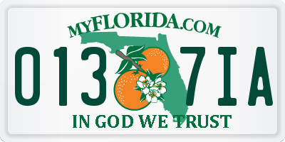 FL license plate 0137IA