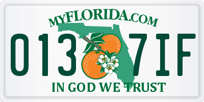 FL license plate 0137IF