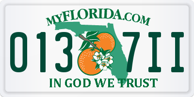 FL license plate 0137II
