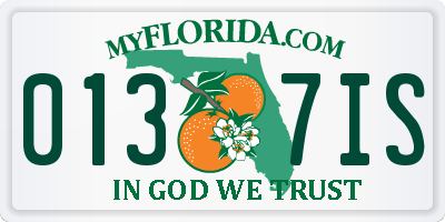 FL license plate 0137IS