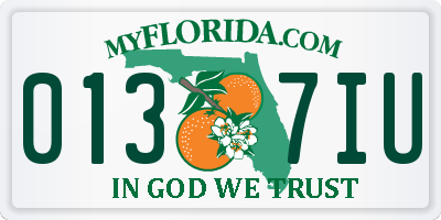 FL license plate 0137IU