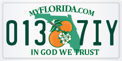 FL license plate 0137IY