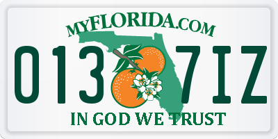 FL license plate 0137IZ