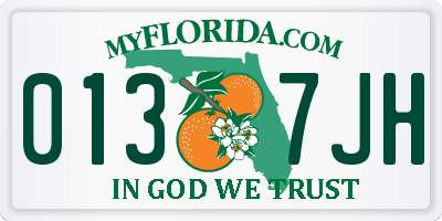 FL license plate 0137JH