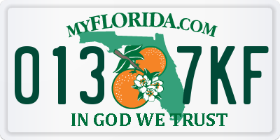 FL license plate 0137KF