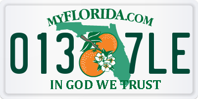FL license plate 0137LE