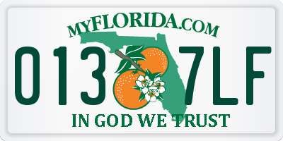 FL license plate 0137LF