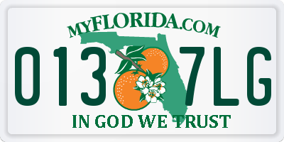 FL license plate 0137LG