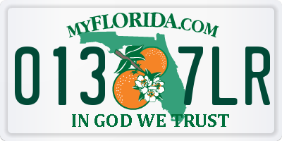 FL license plate 0137LR