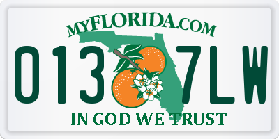 FL license plate 0137LW