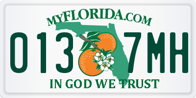 FL license plate 0137MH