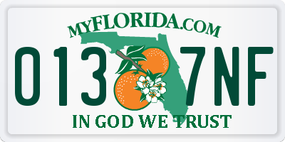 FL license plate 0137NF