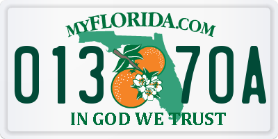 FL license plate 0137OA