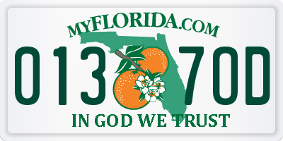 FL license plate 0137OD