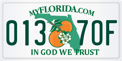 FL license plate 0137OF
