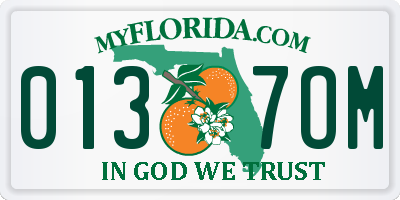 FL license plate 0137OM