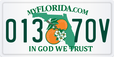 FL license plate 0137OV