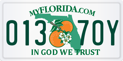 FL license plate 0137OY