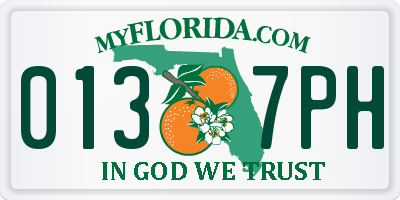 FL license plate 0137PH