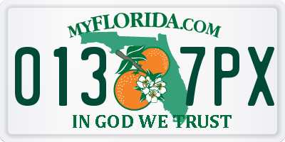 FL license plate 0137PX