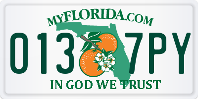 FL license plate 0137PY