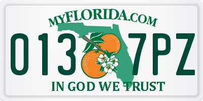 FL license plate 0137PZ