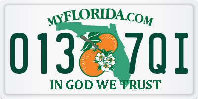FL license plate 0137QI