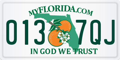 FL license plate 0137QJ