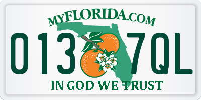 FL license plate 0137QL