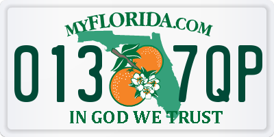 FL license plate 0137QP