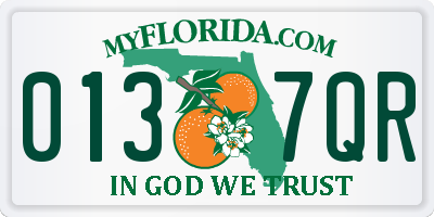FL license plate 0137QR