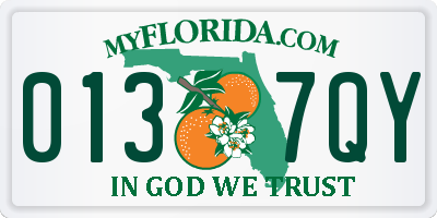 FL license plate 0137QY