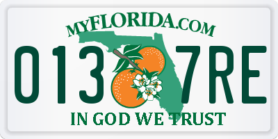 FL license plate 0137RE