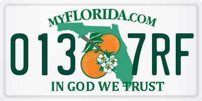 FL license plate 0137RF