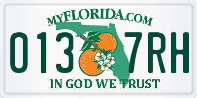 FL license plate 0137RH