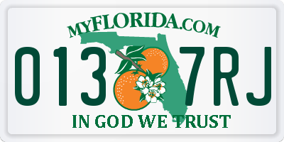 FL license plate 0137RJ